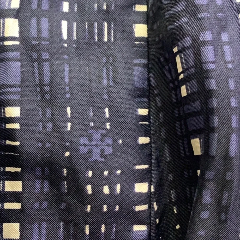 Tory Burch Silk Navy blue Academia Sway A line knee length skirt women’s size 2